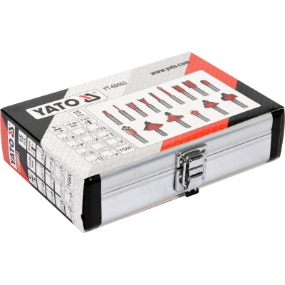 Фрезы YATO по дереву со шпинделем ?8 мм, 15 шт. YT-68002