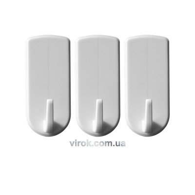 Гачки настінні VOREL самоклеючі, набір 3 шт. 74730