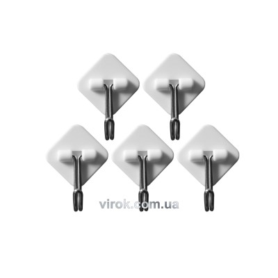 Гачки шарнірні настінні VOREL самоклеючі, набір 5 шт. 74753