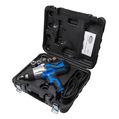 Гайковерт ударный электрический в комплекте со сменными головками 17,19,21,23мм 1/2"(220V,1020W,2600 об/мин, 480 Нм)+сменные угольные щетки, в кейсе ROCKFORCE WR35-980P