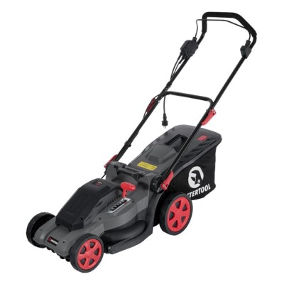 Газонокосарка електрична 1800 Вт, 230 В~50 Гц, 3200 об/хв, ширина захвату 400 мм, висота зрізу 25-75 мм, контейнер 40 літрів Intertool DT-2265