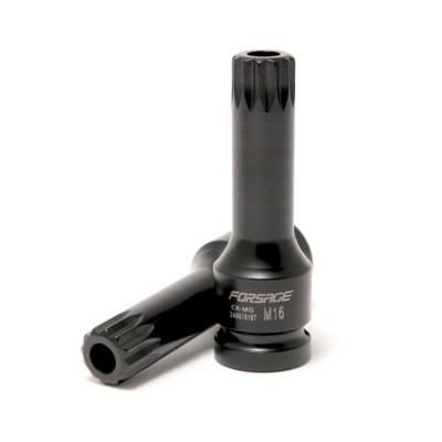 Головка-біта SPLINE глибока ударна1/2", M16 з отвором Forsage F-24807816T