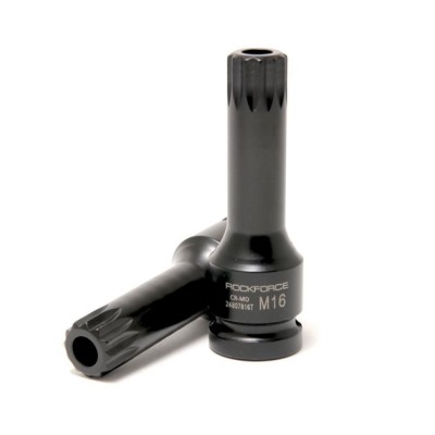 Головка-бита SPLINE ударная M16 с отверстием, 1/2" ROCKFORCE RF-24807816T Головка-бита SPLINE ударная M16 с отверстием, 1/2" ROCKFORCE RF-24807816T
