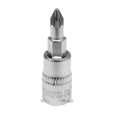 Головка торцевая с отверточной насадкой POZIDRIV YATO 1/4" PZ1 х 37 мм YT-04417