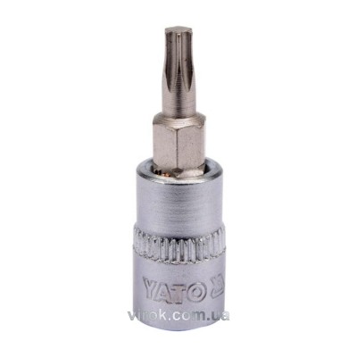 Головка торцевая с отверточной насадкой TORX YATO 1/4" Т20 х 37 мм YT-04304