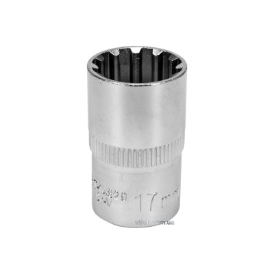 Головка торцевая Spline YATO 1/2" M17 x 38 мм CrV [Блистер] YT-14829