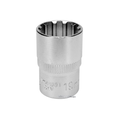 Головка торцевая Spline YATO 1/2" M19 x 38 мм CrV [Блистер] YT-14831