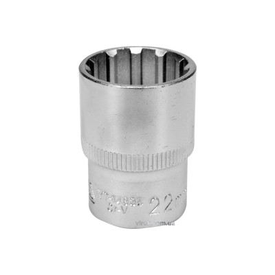 Головка торцевая Spline YATO 1/2" M22 x 38 мм CrV [Блистер] YT-14834