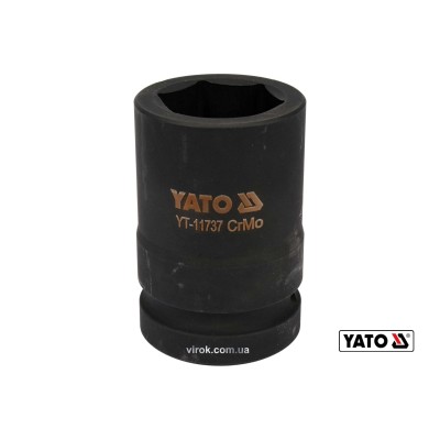 Головка торцевая ударная шестигранная YATO 1" М34 x 80 мм Cr-Mo YT-11737