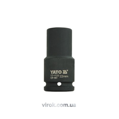 Головка торцевая ударная шестигранная YATO 3/4" М22 х 90 мм YT-1122