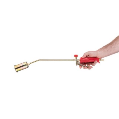 Горелка газовая с регулятором и клапаном 595мм, сопло 110мм, ?45мм Intertool GB-0044