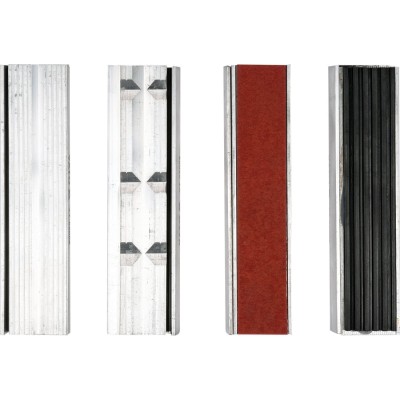 Губки змінні до лещат м'які YATO: b= 125 мм, з алюмінієвою основою і магнітним кріпленням, 4 пари YT-65007