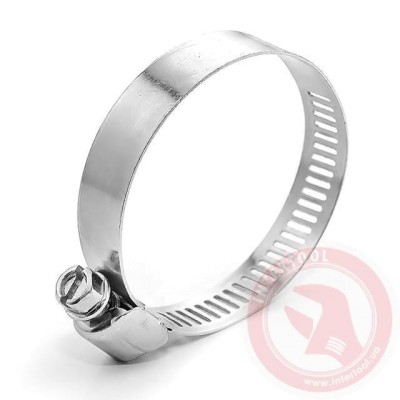 Хомут стальной оцинкованный 12,7 мм D 46-70 мм Intertool TC-0146