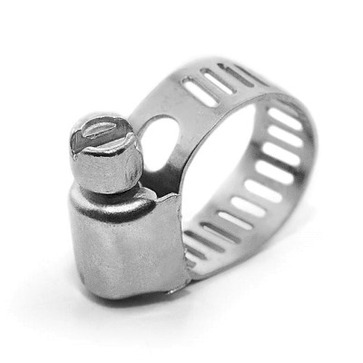 Хомут стальной оцинкованный 8 мм D 6-16 мм Intertool TC-0006