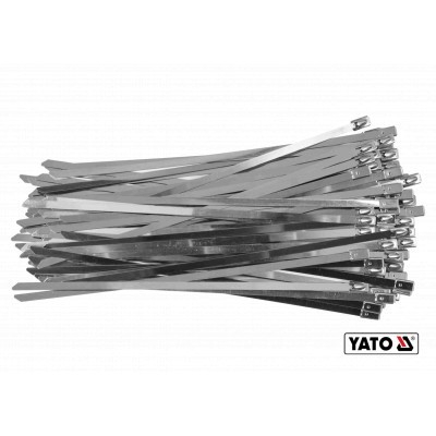 Хомут зажимной с нержавеющей стали YATO 4.6 х 200 мм 100 шт YT-70561