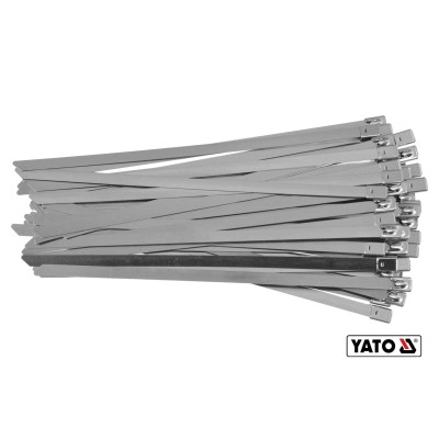 Хомут зажимной с нержавеющей стали YATO 8 х 200 мм 50 шт YT-70580