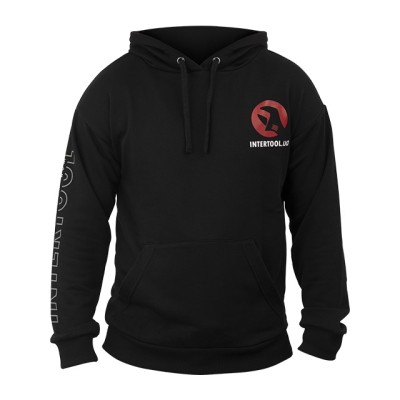 Худи черный трикотаж арт. 8862 разм. XXL Intertool SP-4005