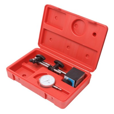 Індикатор годинникового типу з магнітною стійкою (0-10мм, похибка-0,01мм), в кейсі Forsage F-01729