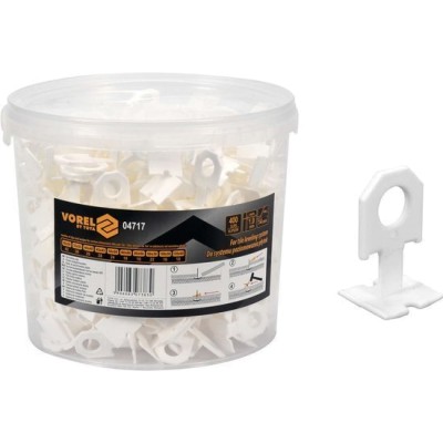 Кліпси для викладання керамічної плитки VOREL : шов- 1 мм, 400 шт. 4717 Кліпси для викладання керамічної плитки VOREL : шов- 1 мм, 400 шт. 4717