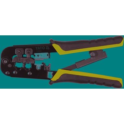 Кліщі для обтискання і зачистки проводів YATO, тип RJ45, RJ11, L=190 мм YT-22442