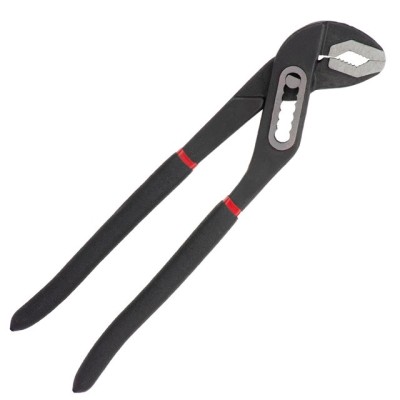 Кліщі сантехнічні 180мм, ковані залізо 40CrV, полив'яні двошарові рукоятки, STORM Intertool NT-0160