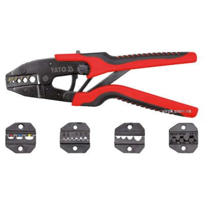 Клещи для обжима и очистки проводов с сменными вставками YATO 260 мм 6 шт YT-2245