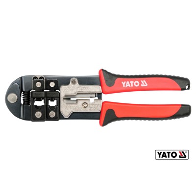 Клещи для соединения наконечников RJ-45/RJ-11/RJ-12 и очистки проводов YATO 215 мм YT-22422