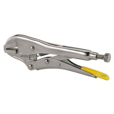 Клещи зажимные STANLEY с фиксатором и прямыми губками l=190 мм 0-84-810