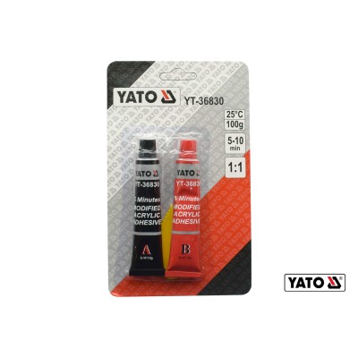 Клей двухкомпонентный акриловый YATO 5-10 мин по 10 г YT-36830
