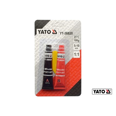 Клей двухкомпонентный эпоксидный YATO 5-10 мин по 10 г YT-36820