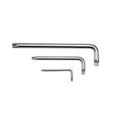 Ключ Г-образный TORX экстра длинный T10H с отверстием ROCKFORCE RF-76710XL