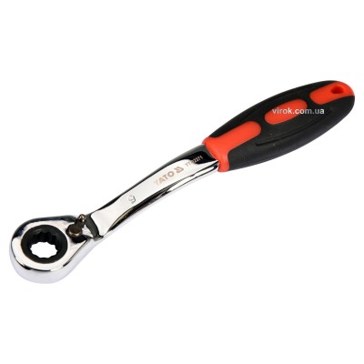 Ключ накидной изогнутый с трещоткой YATO М9 CrV YT-02371