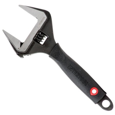 Ключ розвідний 150мм, гумова рукоятка, розведення губок 34мм, Cr-V Intertool XT-0040