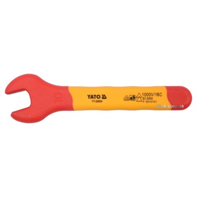 Ключ рожковый диэлектрический YATO М10 мм VDE до 1000 В YT-20954