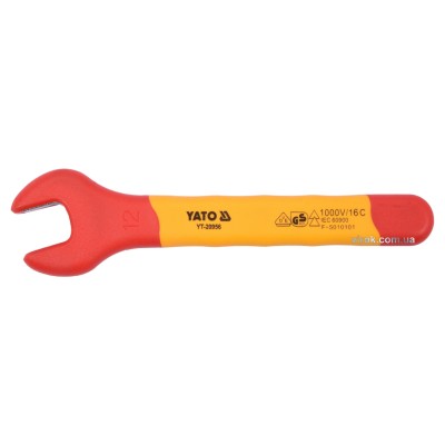 Ключ рожковый диэлектрический YATO М12 мм VDE до 1000 В YT-20956