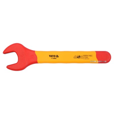 Ключ рожковый диэлектрический YATO М18 мм VDE до 1000 В YT-20962