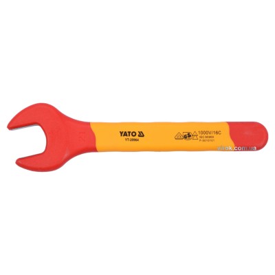 Ключ рожковый диэлектрический YATO М21 мм VDE до 1000 В YT-20964