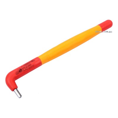 Ключ шестигранный Г-образный диэлектрический YATO HEX 3 x 25 x 130 мм VDE до 1000 В YT-21120