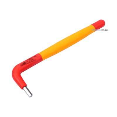 Ключ шестигранный Г-образный диэлектрический YATO HEX 4 x 40 x 140 мм VDE до 1000 В YT-21121