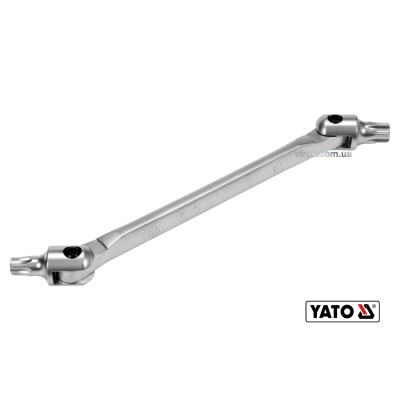 Ключ TORX двусторонний шарнирный YATO Т55 х Т60 255 мм Cr-V YT-05315