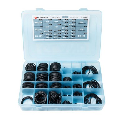 Кольца уплотнительные резиновые маслобензостойкие, 376 предметов Forsage F-733