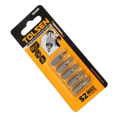 Комплект бит S2А крестовые РН 0-1-2-3х25 мм 5 шт Tolsen 20286