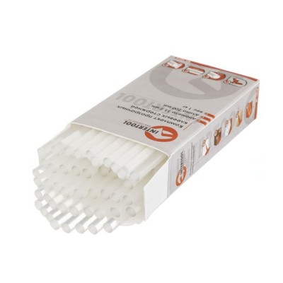 Комплект клейових стрижнів прозорих 11.2мм*200мм, уп. 1кг, картонна упаковка Intertool RT-1015