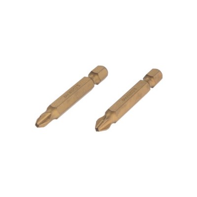 Комплект викруткових насадок PH2 1/4"*50мм, Titanium, S2, уп. 2шт., STORM Intertool VT-0233