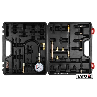 Компрессометр для бензиновых и дизельных двигателей YATO 4 Мпа с инструментами 50 шт + кейс YT-73012