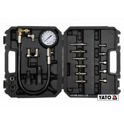 Компрессометр для дизельных двигателей YATO 7 Мпа с инструментами 19 шт + кейс YT-73072