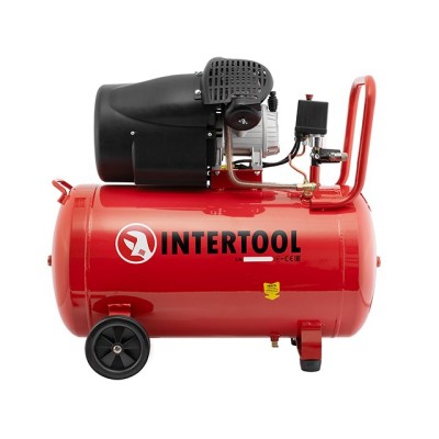 Компресор 100 л, 2.23 кВт, 220 В, 8 атм, 354 л/хв, 2 циліндри Intertool PT-0005