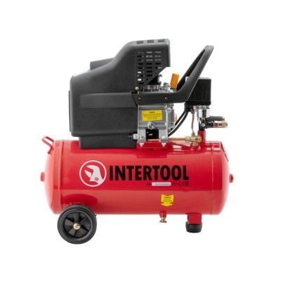 Компресор 24 л, 1.5 кВт, 220 В, 8 атм, 206 л/хв. [PT-0009] Intertool PT-0009