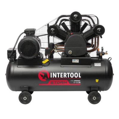 Компресор 300 л, 15 кВт, 380 В, 10 атм, 2000 л/хв. 3 циліндри Intertool PT-0052