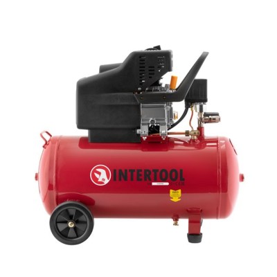Компресор 50 л, 1.5 кВт, 220 В, 8 атм, 206 л/хв Intertool PT-0003